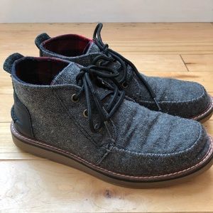 Size 8 Men’s Toms Black Brushed Wool Chukka Boot